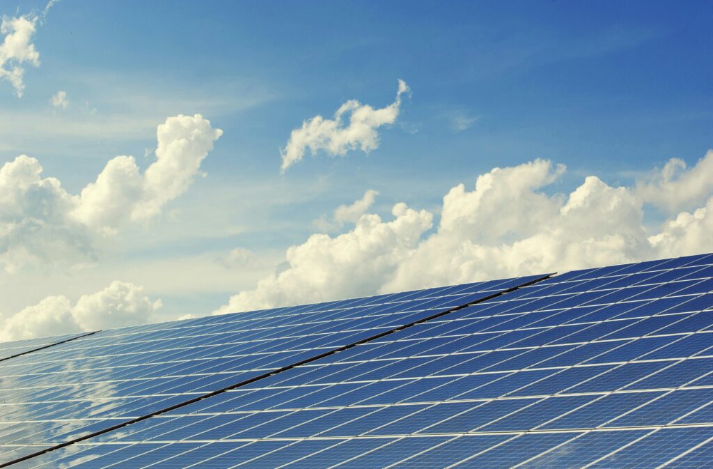 Solar panels illustrating Holmes Noble energy supplier case study